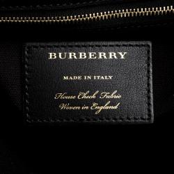 Pre Owned حقيبة يد بربري كينتربري صغيرة جلد ديربي كاروهات هاوس أرجوانية فاتحة