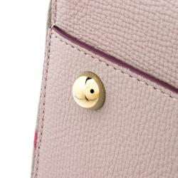 Pre Owned حقيبة يد بربري كينتربري صغيرة جلد ديربي كاروهات هاوس أرجوانية فاتحة