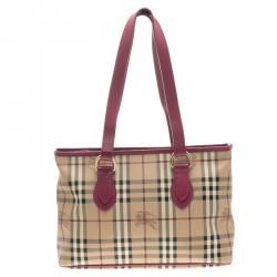 مملوكة مسبقًا حقيبة يد بربري ريغينت PVC كاروهات هايماركت وردية روبيرب