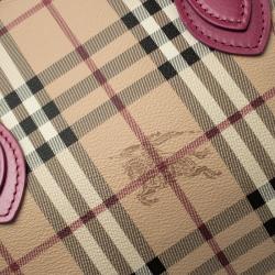 مملوكة مسبقًا حقيبة يد بربري ريغينت PVC كاروهات هايماركت وردية روبيرب