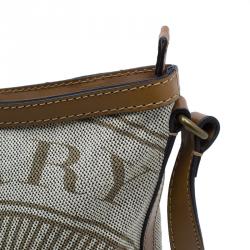 Pre Owned Burberry Brown Canvas Crossbody Bag