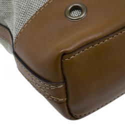 Pre Owned Burberry Brown Canvas Crossbody Bag