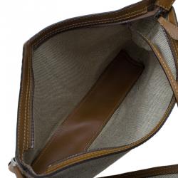 Pre Owned Burberry Brown Canvas Crossbody Bag