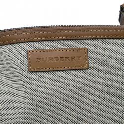Pre Owned Burberry Brown Canvas Crossbody Bag