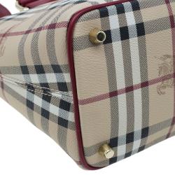 Burberry Red Haymarket Check Medium Regent Tote Bag