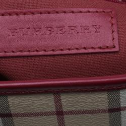 Burberry Red Haymarket Check Medium Regent Tote Bag