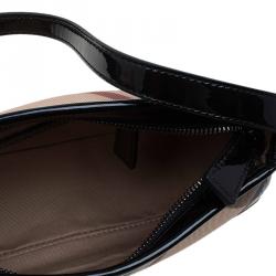 Pre Owned Burberry Beige Nova Check Coated Canvas Small Newbury Sling Bag