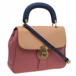 Burberry Tri Color Leather Medium DK88 Top Handle Bag