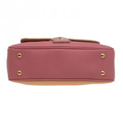 Burberry Tri Color Leather Medium DK88 Top Handle Bag