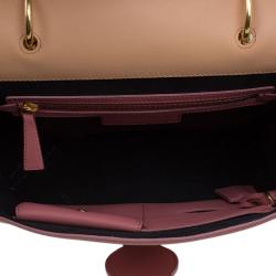 Burberry Tri Color Leather Medium DK88 Top Handle Bag