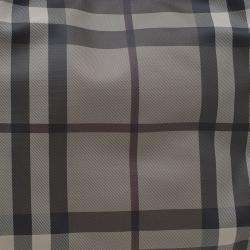Pre Owned Burberry Grey Smoked Check Coated Canvas Small Canterbury Tote