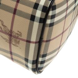 مملوكة مسبقًا Burberry Choco Haymarket Check PVC Chester Bowling Bag