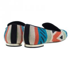Burberry Prosum Multicolor Hoadley Tapestry Smoking Slippers Size 39
