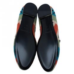 Pre Owned Burberry Prosum Multicolor Hoadley Tapestry Smoking Slippers Size 37