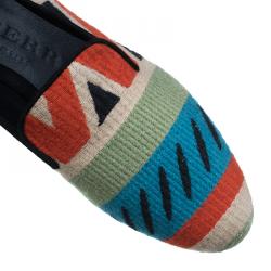 Pre Owned Burberry Prosum Multicolor Hoadley Tapestry Smoking Slippers Size 37