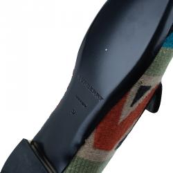 Pre Owned Burberry Prosum Multicolor Hoadley Tapestry Smoking Slippers Size 37