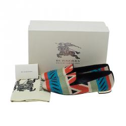 Pre Owned Burberry Prosum Multicolor Hoadley Tapestry Smoking Slippers Size 37