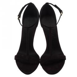 Pre Owned صندل بربري برورسوم ليبيرن لوسيت بنعل روكي سويدي بنفسجي مقاس 37.5