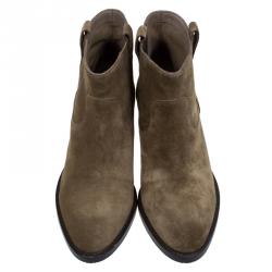 مملوكة مسبقًا Burberry Brown Suede Coletta Ankle Boots Size 40