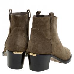 مملوكة مسبقًا Burberry Brown Suede Coletta Ankle Boots Size 40