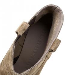 مملوكة مسبقًا Burberry Brown Suede Coletta Ankle Boots Size 40