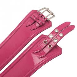 مملوكة مسبقًا حزام كورسيه بربري برورسم جلد وردي 80سم