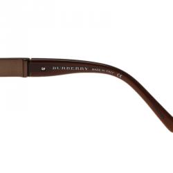 Pre Owned Burberry Brown 3014 Shield Sunglasses