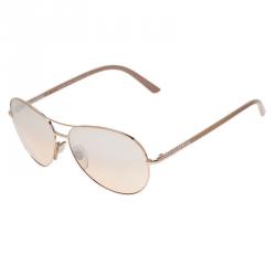 Pre Owned Burberry Gold 3053 Aviators