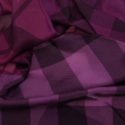 Pre Owned Burberry Magenta Novacheck Square Scarf