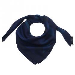 Pre Owned وشاح بربري نوفاشيك مربع أزرق كحلي