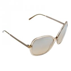 Pre Owned Burberry Brown Oversized Round Sunglasses