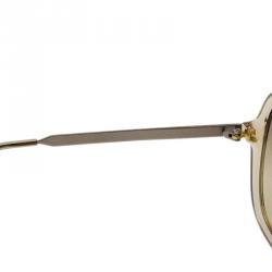 Pre Owned Burberry Brown Oversized Round Sunglasses