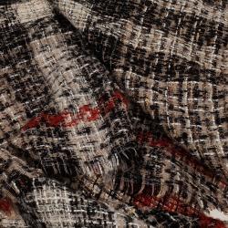 مملوكة مسبقًا وشاح بربري خليط صوف وبوليستر بثلاث ألوان