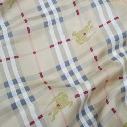 مملوكة مسبقًا وشاح بربري هاي ماركت تشيك أخضر حريري مربع