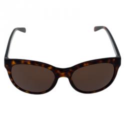 Pre Owned نظارة شمسية بربري B4132  إطار بني نقشة الفهد 