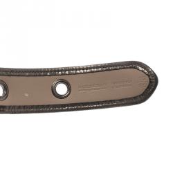 Pre Owned Burberry Bronze/Beige Nova Check Coated Canvas Belt 80 CM