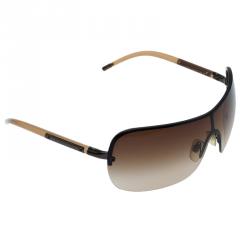 Pre Owned Burberry Brown Shield Sunglasses