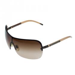 Pre Owned Burberry Brown Shield Sunglasses