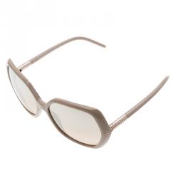 Pre Owned Burberry Beige B4107 Oversized Sunglasses