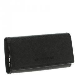 Pre Owned Burberry Black Leather 4 Key Case Holder