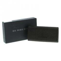Pre Owned Burberry Black Leather 4 Key Case Holder