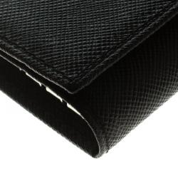 Pre Owned Burberry Black Leather 4 Key Case Holder