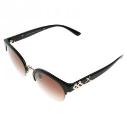 Pre Owned Burberry Brown/Black B 4241 Half Rim Sunglasses