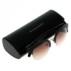 Pre Owned Burberry Brown/Black B 4241 Half Rim Sunglasses