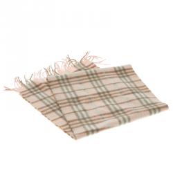 Pre Owned كوفية بربري كشمير كاروهات وردي فاتح