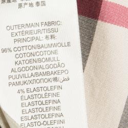 Pre Owned Burberry Brit Beige Novacheck Long Sleeve Buttondown Cotton Shirt XS