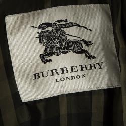 مملوكة مسبقًا Burberry London Green Wool Double Breasted Belted Overcoat M