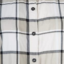 مملوكة مسبقًا Burberry Brit Beige Cotton Checked Long Sleeve Button Front Shirt M
