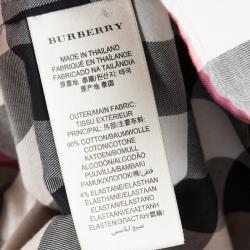 Pre Owned قميص بربري بريت قطن بيج كاروهات نوفا بأكمام طويلة أزرار أمامية S