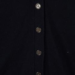 Pre Owned Burberry Brit Navy Blue Knit Button Front Cardigan L